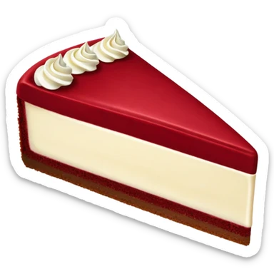 Red velvet cheesecake facing right side  sticker