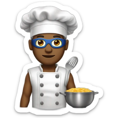 Chief cook white skin dressed as a super hero sticker