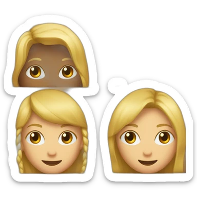 Homme blond et femme brune dans box sticker