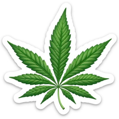 Cannabis leaf with rotation design on our sticker