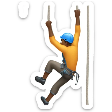 Climber sending a dynamic move sticker