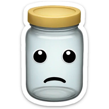 Empty  jam jar  sticker