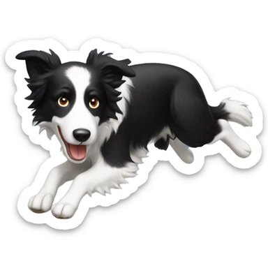 Border collie jumping over anvil sticker