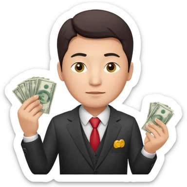 кыргызский бизнесмен считающий деньги sticker