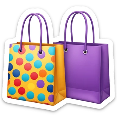 2 beautiful shopping bag sticker