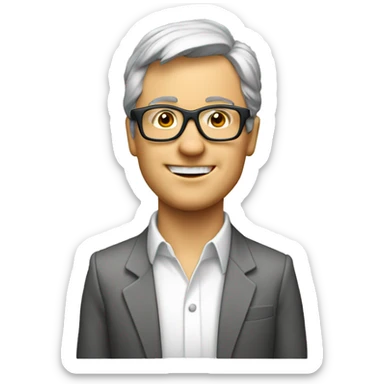 a computer geek from the '80s sticker