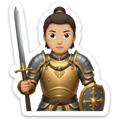 chinese ancient warrior sticker