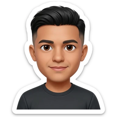 Peruvian man fade hair cut 25 year old  sticker