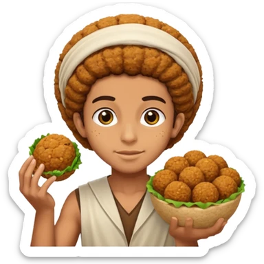 make me an egyptian boy with falafel sticker