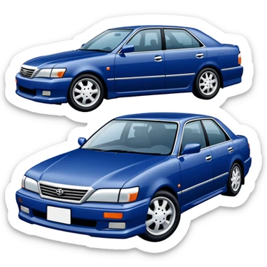 Сделай тойоту Марк 2 (х100) 1997 года, темно синего цвета sticker