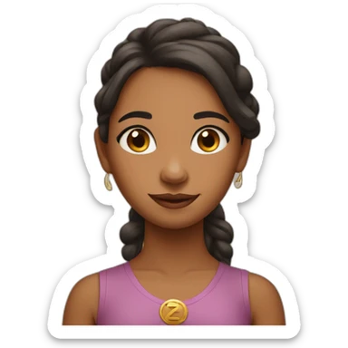 gen Z yogi girl sticker