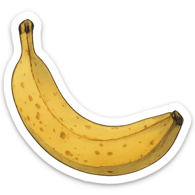 ghibli style banana sticker