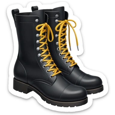 A pair of black boots sticker