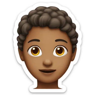 Girl 40 years old with Dark red air sticker