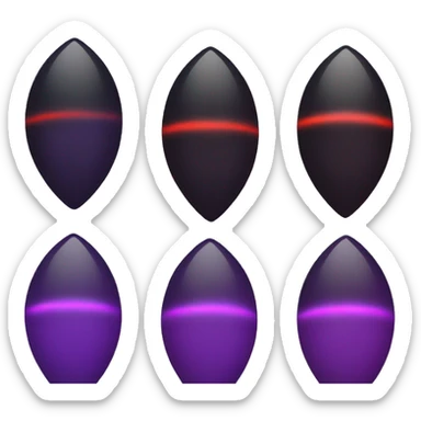 Black purple red orb sticker