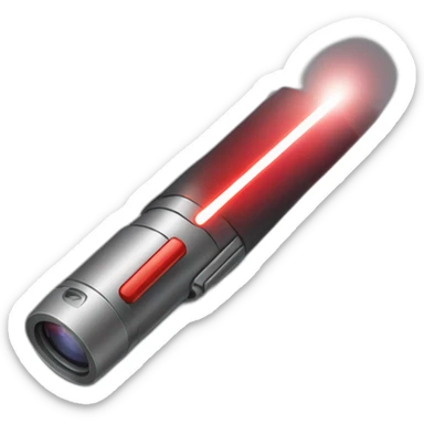 Red laser beam pointer sticker