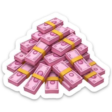 Pink money sticker