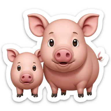 Une fourmi et un cochon dinde devant un trisomique  sticker