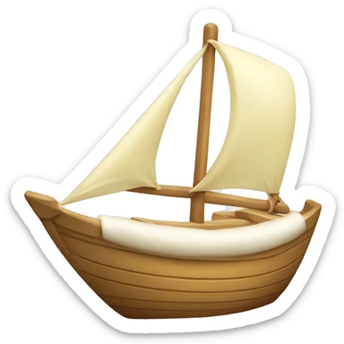 sail boat on butter stick sticker