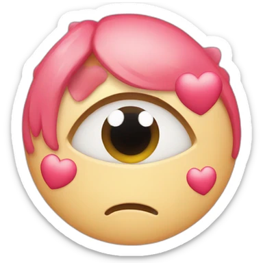 Un mono con ojos de corazones  sticker