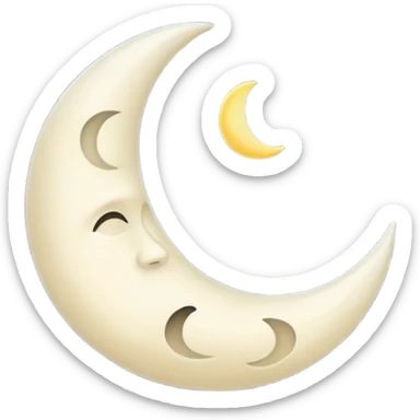 half moon. sticker