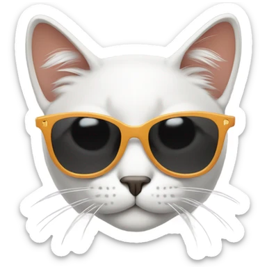 Cat with sunglasses sticker