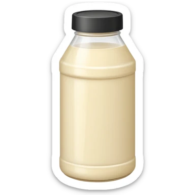 cream sauce bottle  sticker