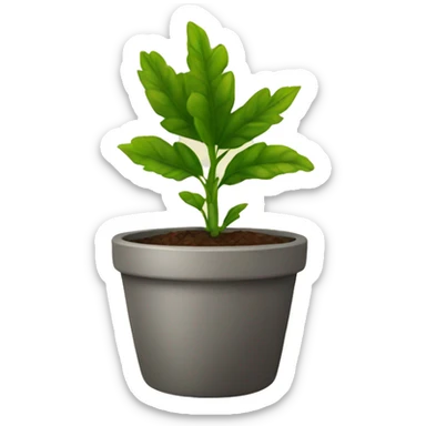 plant in a pot sticker