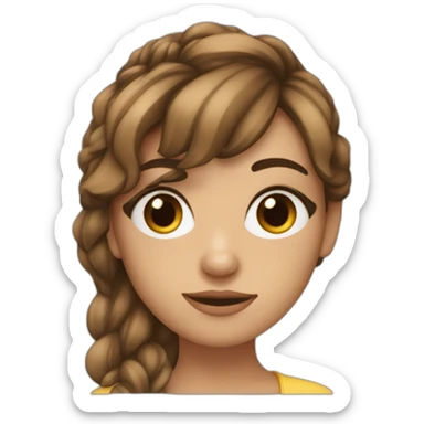 Fille qui s'appelle célia cheveux châtains yeux marrons sticker