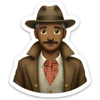 hombre vistiendo ropa vintage sticker