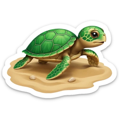 Baby sea turtle sticker