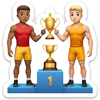 Versus / Duel : deux joueurs + VS, trophée/podium, ou deux écrans avec même objectif. sticker