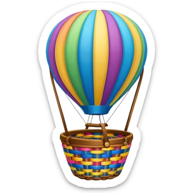 hotair balloon topdown sticker