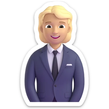 Oleg Tinkov, smiling, blond hair, business casual sticker