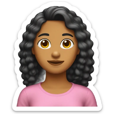 Chica guapa pelo negro sticker