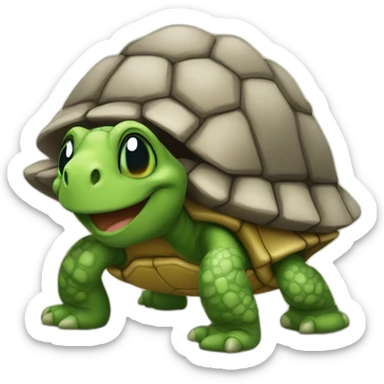 Une Tortue fais un fuck you sticker