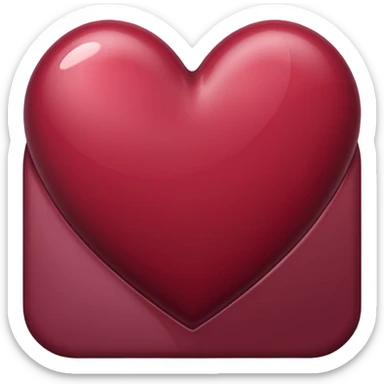 Cœur bordeaux sticker