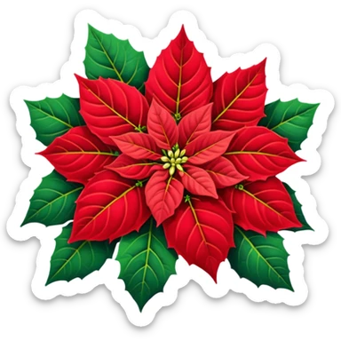 Poinsettia emoji sticker