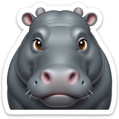 cinematic-noble-hippo-portrait-emoji,-poised-and-regal,-with-a-massive,-robust-build-and-a-smooth,-well-groomed-slate-gray-hide,-deep-set-soulful-eyes,-simplified-yet-sharp-and-sophisticated-features,-highly-detailed,-glowing-with-a-soft sticker
