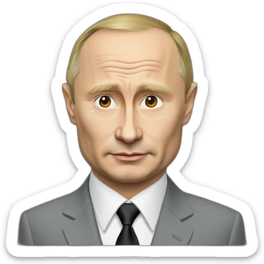vladimir putin with a laptop sticker