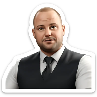 confident young man in vest sticker