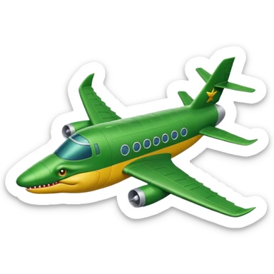 Cocodrilo con cuerpo de avión  sticker
