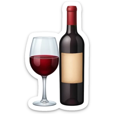 Bottle of wine sticker