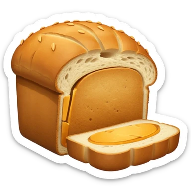 no no just a simple bread load with sliced 2 slice on ground and no eye or face on brea  sticker