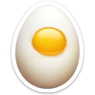 Half a boiled egg with belly sticker