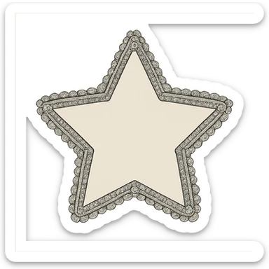 star with a lace border sticker
