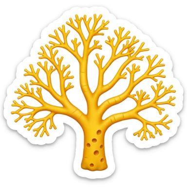 yellow Coral  sticker
