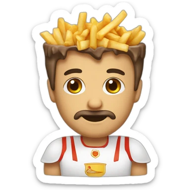 Marcon qui embrasse poutine sticker