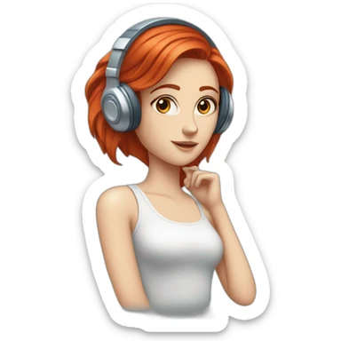 white-girl-red-hair-blue-eyes-wearing-headphones sticker