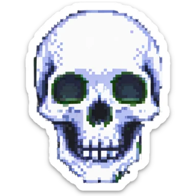 shocked skull sticker